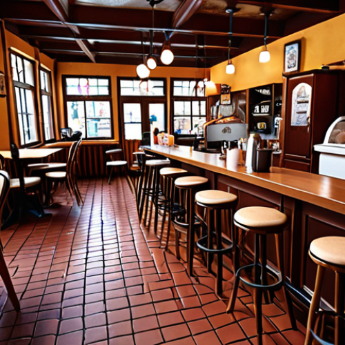 Home 4 Image Prompt 1: Newtro Cafe Experience**