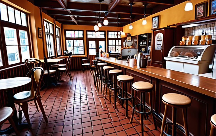 Image Prompt 1: Newtro Cafe Experience**