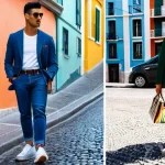 Home 18 뉴트로 디자인과 지속 가능성 - **Newtro Portuguese Street Style Explorer:**
"A stylish young adult (appearing 18-25 years old) ...
